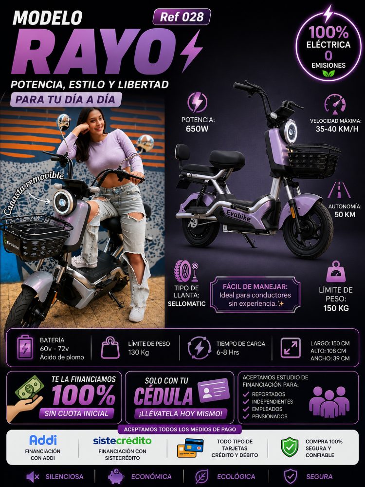 Moto eléctrica 03 · Ref. DEMO-ME03